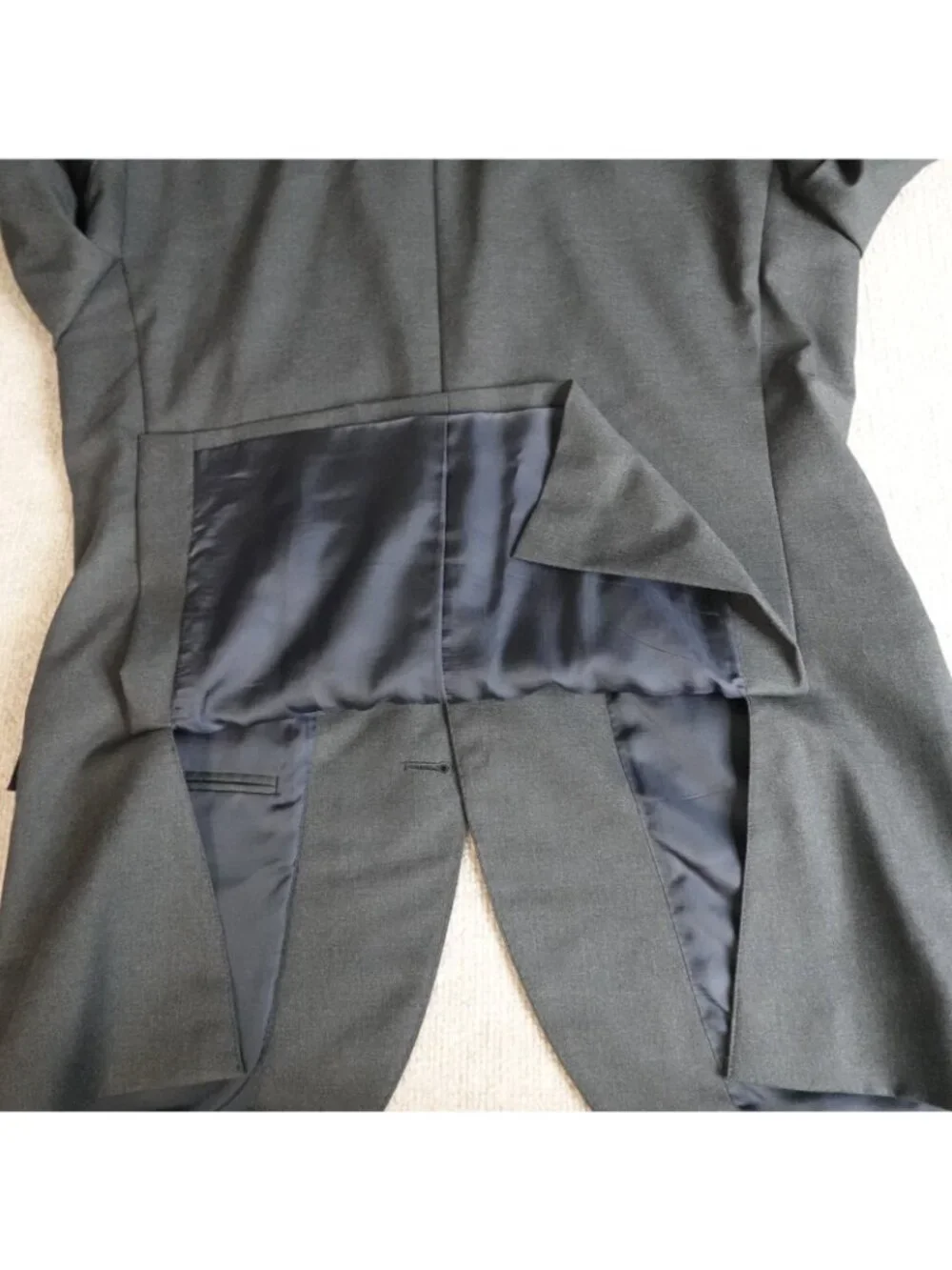 J. Crew Jacket 40R Gray Ludlow Loro Piana 120'S Double Vent